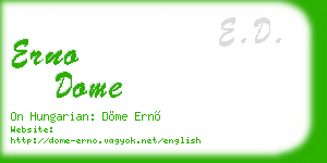 erno dome business card